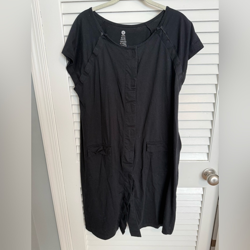 Kindred Bravely Universal Labor & Delivery Gown Black - SML